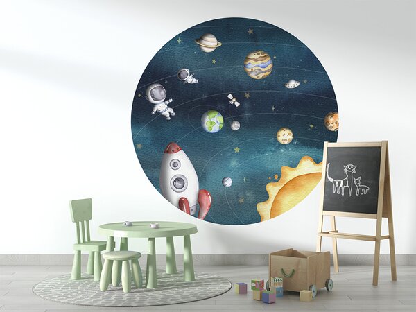 FUGU Samolepicí kruh Dobrodružství ve vesmíru – Space Joy Dark Rozměr: kruh 40 cm