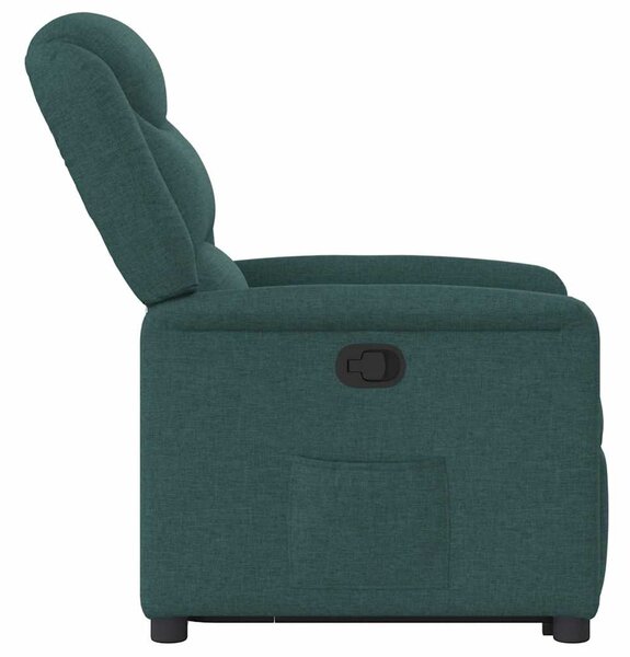 Zvedací polohovací křeslo tmavě zelené textil 3303200