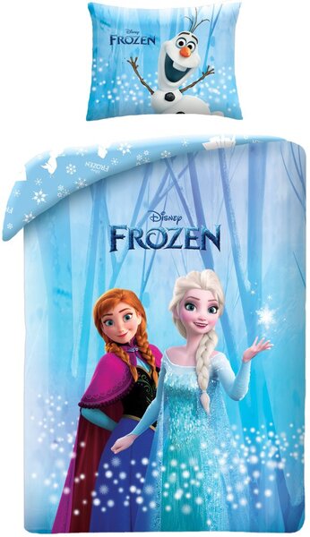 Ložní povlečení Ledové království - Frozen - motiv Princezny v kouzelném lese - 100% bavlna - 70x90 cm + 140x200 cm