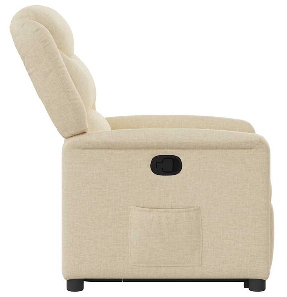 Zvedací polohovací křeslo krémové textil 3303202