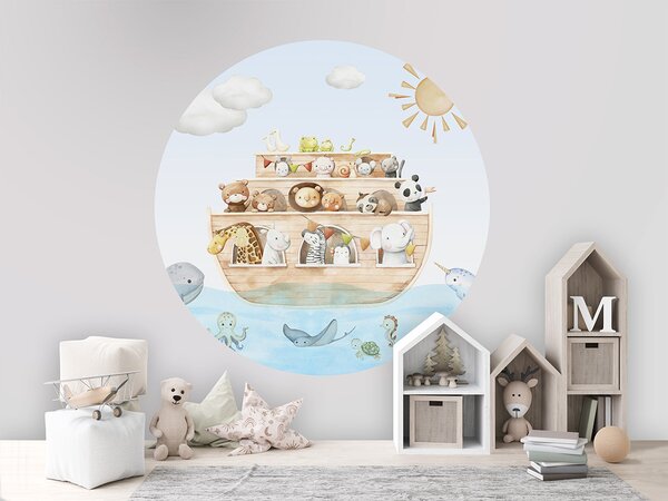 FUGU Samolepicí kruh Noemova archa se zvířátky – Noah’s Journey Rozměr: kruh 40 cm