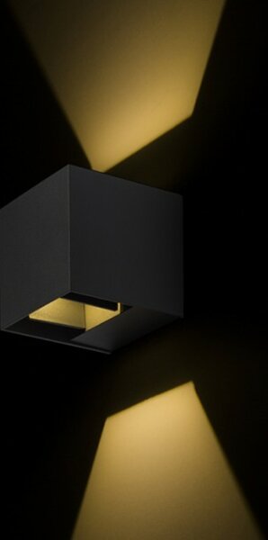 RED - DESIGN RENDL RENDL CARRE nástěnná antracitová 230V LED 2x3W IP54 3000K R12557