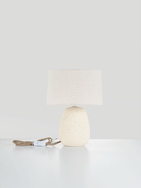 Stolní lampa Pamo tmavě béžová