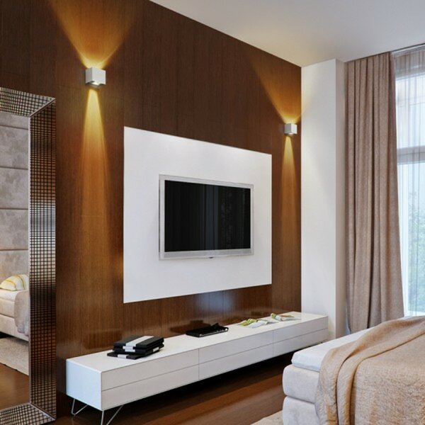 RED - DESIGN RENDL RENDL CARRE nástěnná bílá 230V LED 2x3W IP54 3000K R12556