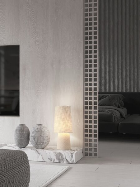 Stolní lampa Nebia lomená bílá