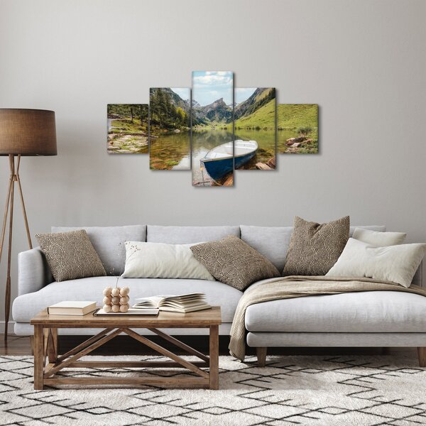 Obraz - Seealpsee, jezero Švýcarska (125x70 cm)
