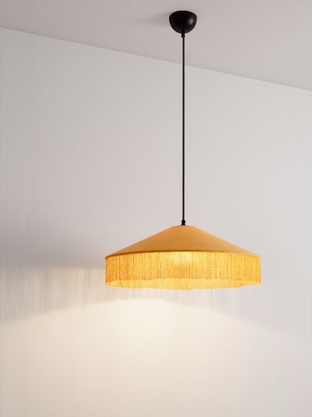 Stojací lampa Velvy hořčicová 52 x 200 cm – horčicová