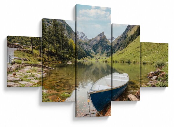 Obraz - Seealpsee, jezero Švýcarska (125x70 cm)