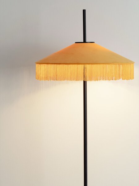 Stojací lampa Velvy hořčicová 52 x 159,5 cm – horčicová