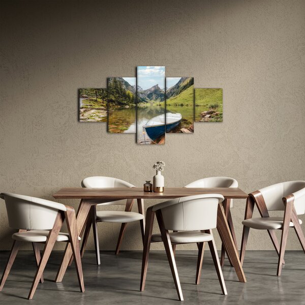 Obraz - Seealpsee, jezero Švýcarska (125x70 cm)