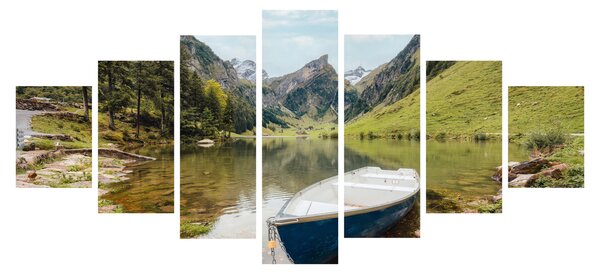 Obraz - Seealpsee, jezero Švýcarska (210x100 cm)