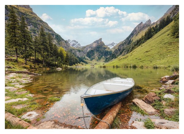 Obraz - Seealpsee, jezero Švýcarska (70x50 cm)