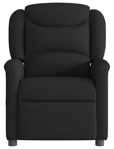 Elektrické zvedací masážní polohovací křeslo černé textil 3303226