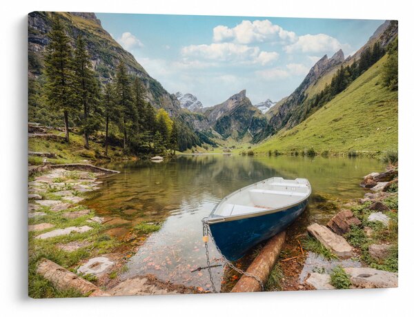 Obraz - Seealpsee, jezero Švýcarska (70x50 cm)