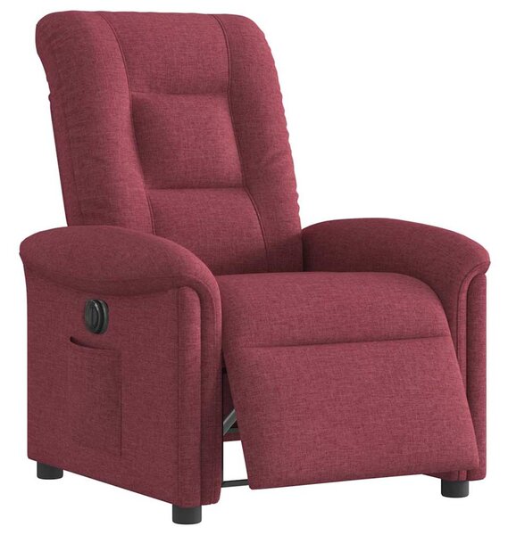 Elektrické polohovací křeslo vínové textil 3303237