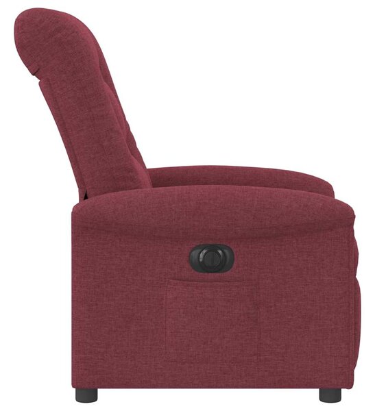 Elektrické polohovací křeslo vínové textil 3303237
