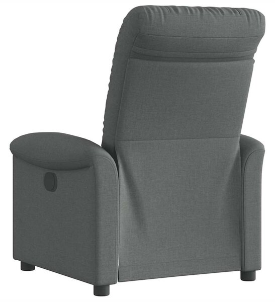 Elektrické polohovací křeslo tmavě šedé textil 3303235