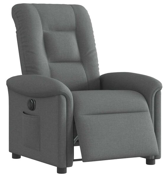 Elektrické polohovací křeslo tmavě šedé textil 3303235
