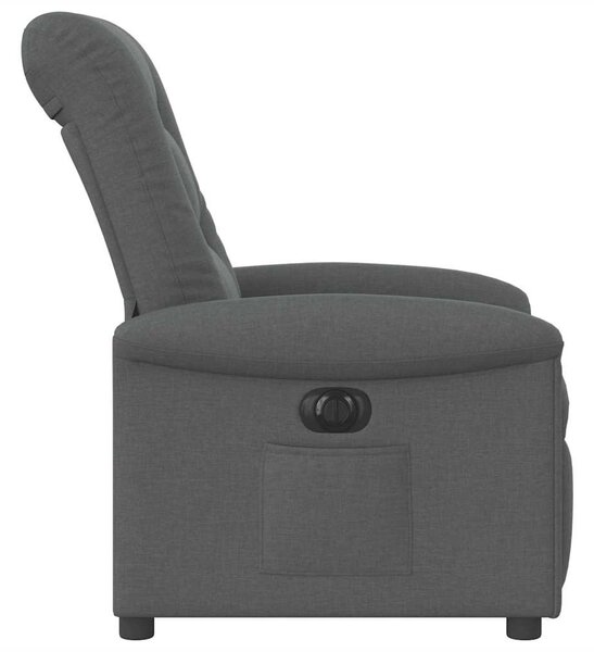 Elektrické polohovací křeslo tmavě šedé textil 3303235
