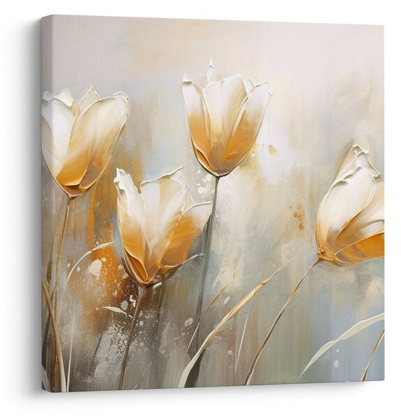 Obraz - Malba tulipánů (30x30 cm)