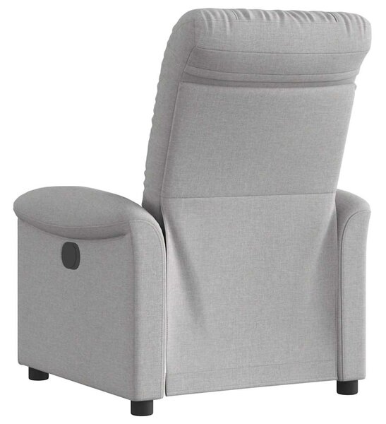Elektrické polohovací křeslo obláčkově šedé textil 3303243