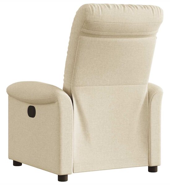 Elektrické polohovací křeslo krémové textil 3303242