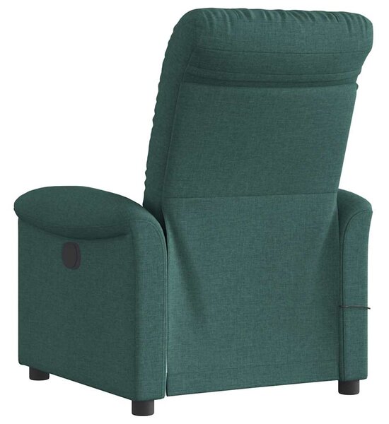 Elektrické masážní polohovací křeslo tmavě zelené textil 3303250