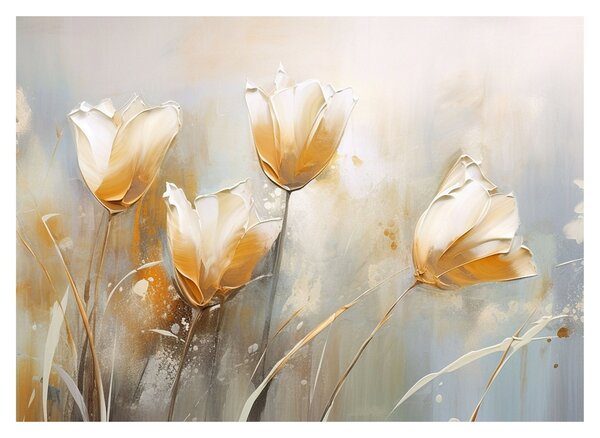 Obraz - Malba tulipánů (70x50 cm)