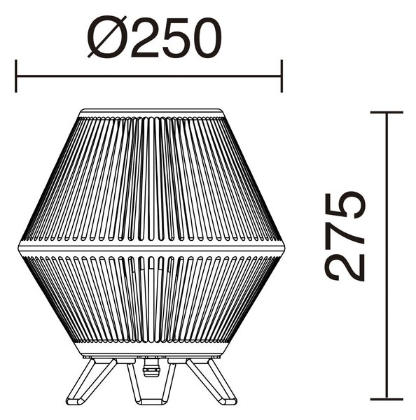 Cristher Nell LED podlahová lampa antracitová 250mm