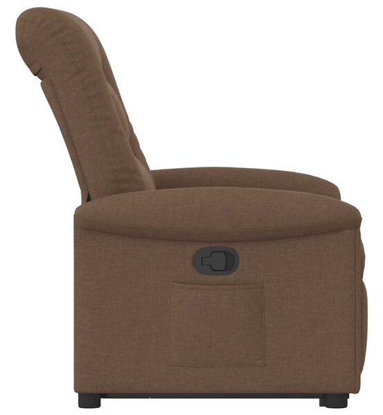 Zvedací polohovací křeslo hnědé textil 3303258