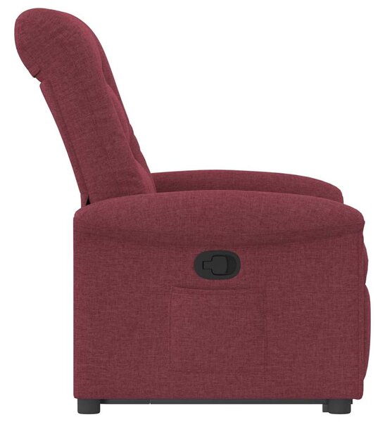 Zvedací polohovací křeslo vínové textil 3303257