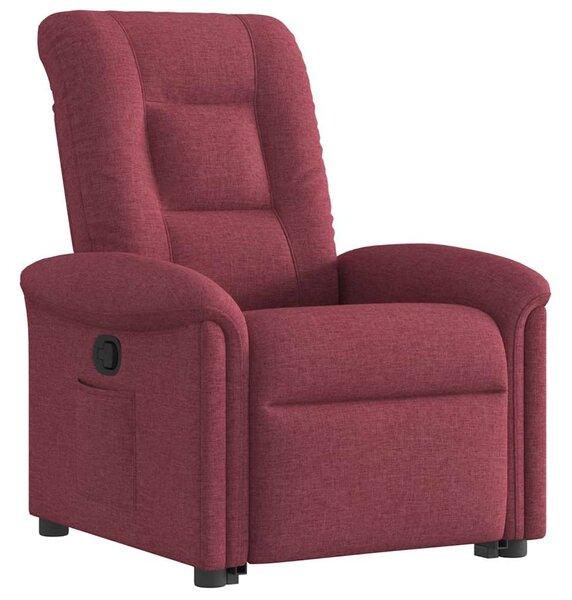 Zvedací polohovací křeslo vínové textil 3303257
