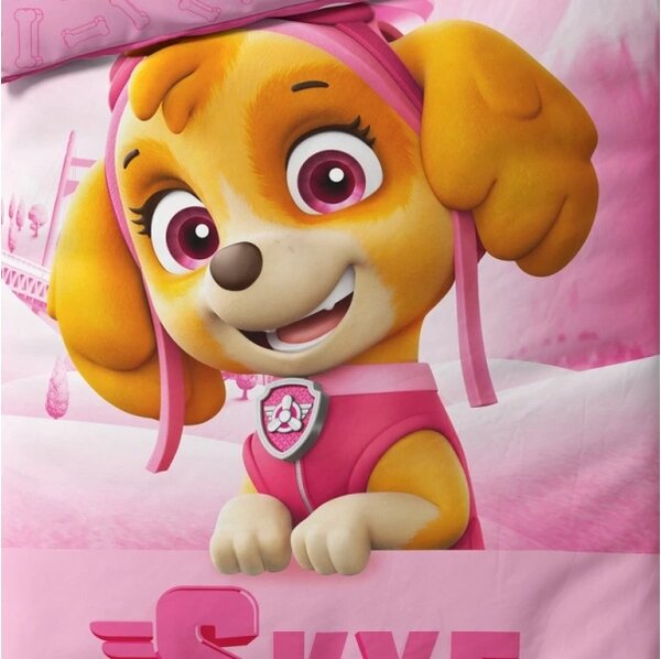 Carbotex povlečení bavlna Tlapková Patrola Pilotka Skye 140x200, 70x90 cm