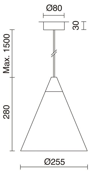 Exo Oda E27 závěsné svítidlo bílé 255mm