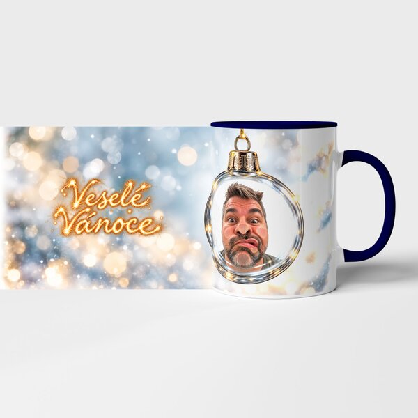 Hrnek Hvězda Vánoc s Vaší fotkou