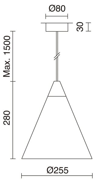 Exo Oda E27 závěsné svítidlo modré 200mm
