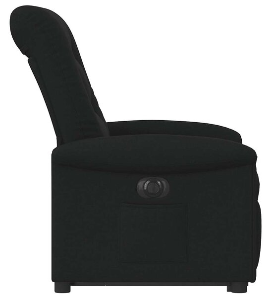 Elektrické zvedací polohovací křeslo černé textil 3303276