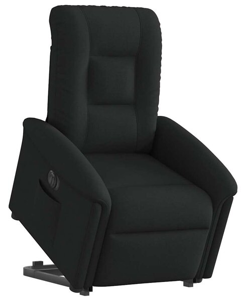 Elektrické zvedací polohovací křeslo černé textil 3303276