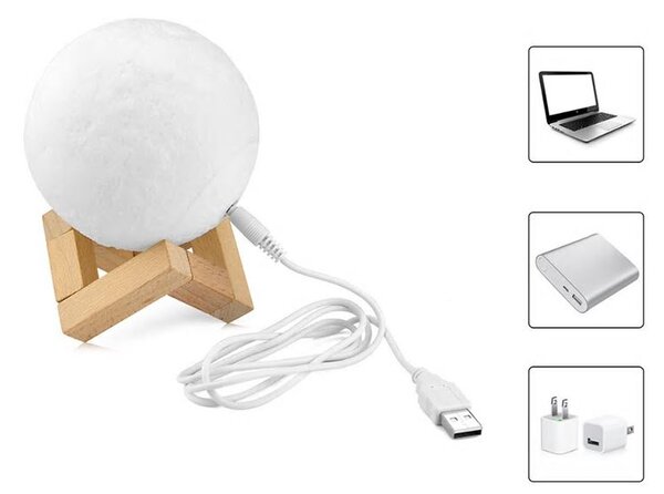 Sdeko Noční lampa 3D měsíc malý