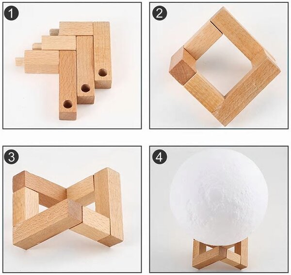 Sdeko Noční lampa 3D měsíc malý