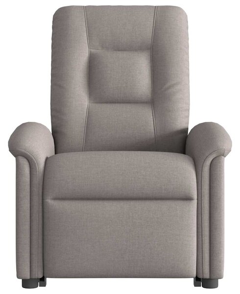 Elektrické zvedací masážní polohovací křeslo taupe textil 3303291