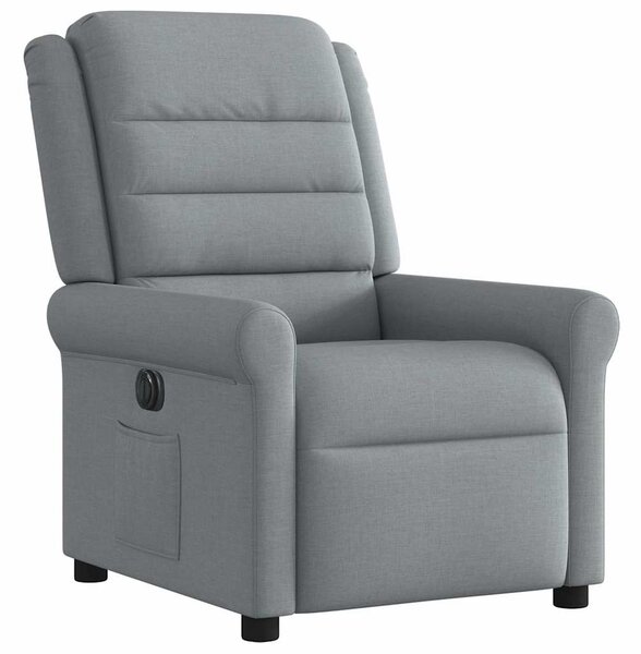 Elektrické polohovací křeslo světle šedé textil 3303294