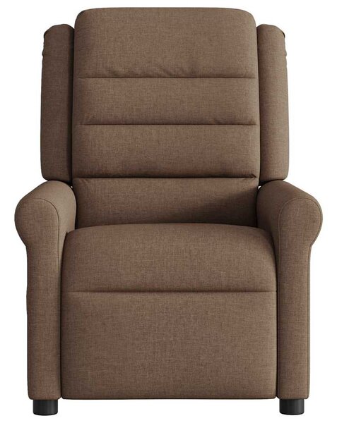 Elektrické polohovací křeslo hnědé textil 3303298