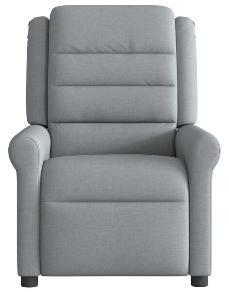 Elektrické polohovací křeslo světle šedé textil 3303294