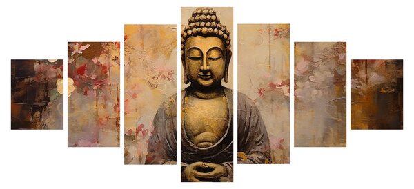 Obraz - Buddha, malba (210x100 cm)