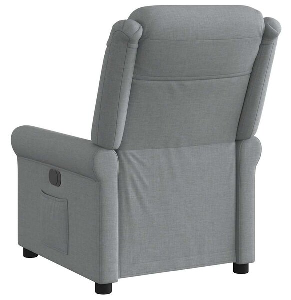 Elektrické polohovací křeslo světle šedé textil 3303294