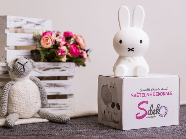 Sdeko LED lampa zajíc Miffy 20 cm silikon