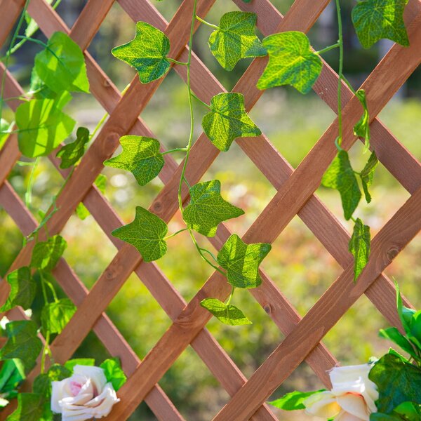 Outsunny Zahradní Vyvýšený Květinový Záhon s Trellis, Dřevěná Kvetinová Bednička, 72,5x31,5x149,5cm pro Zahradu, Balkon, Terasu, Ideální pro Popínavé