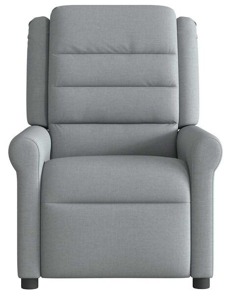 Elektrické masážní polohovací křeslo světle šedé textil 3303304