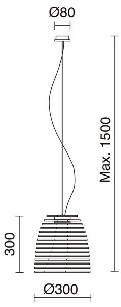 Exo Twist GX53 závěsné svítidlo 550mm